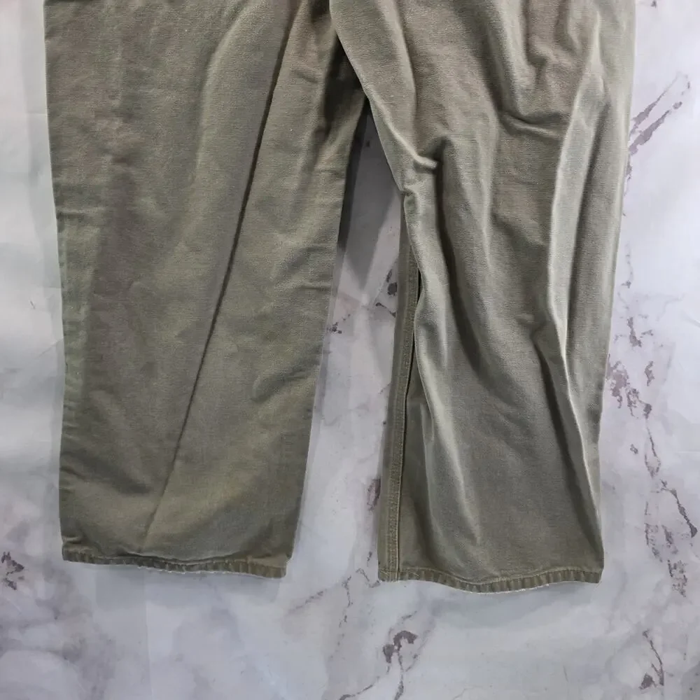 Carhartt Pants Mens 38 X 32 Tan Brown Khaki Dungaree Fit Classic Loose Cotton